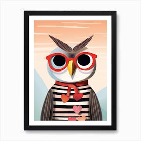 Little Owl 1 Wearing Sunglasses Art Print