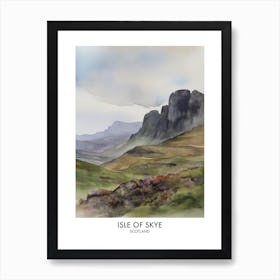 Isle Of Skye 3 Watercolour Travel Poster Art Print