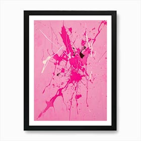 Pink Splatter Art Print