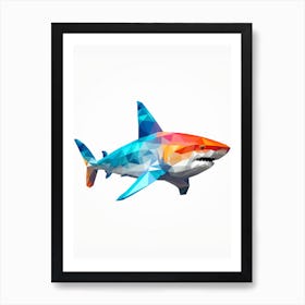 Minimalist Shark Shape 12 Art Print