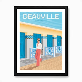 Deauville Normandy France - Les Planches Travel Posters Art Print