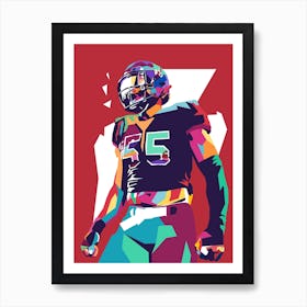 American Football Pop Art 6 Art Print