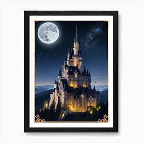 Castle At Night 4 Art Print