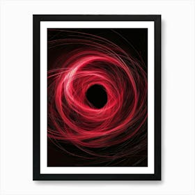 Abstract Red Vortex Art Print