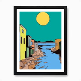 Minimal Design Style Of Zanzibar City, Tanzania2 Art Print