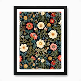 William Morris Floral Pattern 4 Art Print