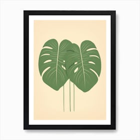 Monstera Leaves 1 Art Print