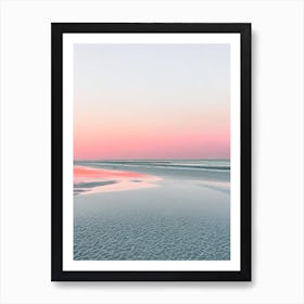 West Wittering Beach, West Sussex Pink Photography 1 Art Print