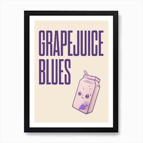 Harry Styles Grapejuice Blues Cartoon Art Print