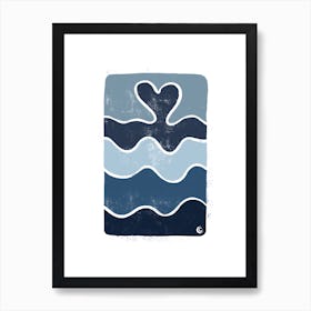 Sea Heart (Dust) Art Print