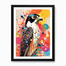 Bird Painting Collage Falcon 2 Art Print