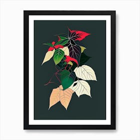 Pacific Poison Ivy Minimal Line Drawing 1 Art Print