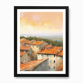 Tuscany Rooftops Morning Skyline 2 Art Print