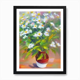 Daisy Impressionist Painting Plant Art Print