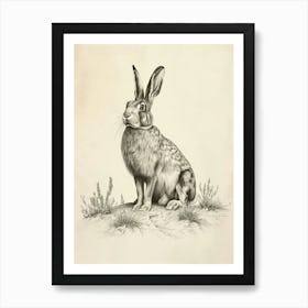 Lionhead Rabbit Drawing 2 Art Print