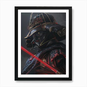 Darth Vader As A Vintagepunk Samurai 13 Art Print