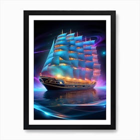 Ship In The Sea 5 Art Print