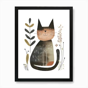 Korat Cat Clipart Illustration 1 Art Print