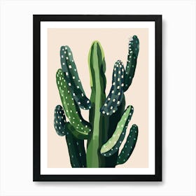 Devils Tongue Cactus Minimalist Abstract 3 Art Print