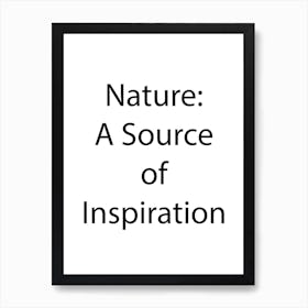 Nature Quote 6 Art Print