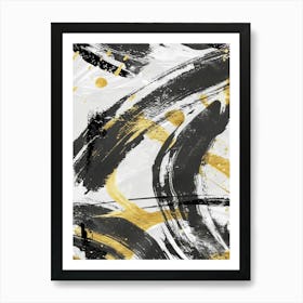 Abstract Gold And Black Canvas Print 3 Art Print