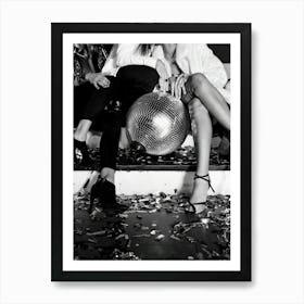 Disco Ball In New Year Party Art Print