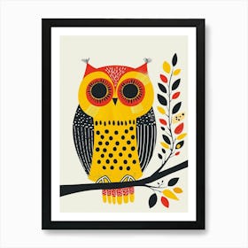 Yellow Owl 3 Art Print