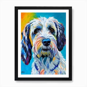 Wirehaired Pointing Griffon Fauvist Style Dog Art Print