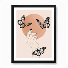 Butterfly Hand Affiche