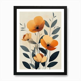 Orange Poppies 3 Art Print