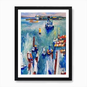 Port Of Southampton United Kingdom Abstract Block harbour Art Print