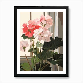 Flower Illustration Geranium 3 Art Print