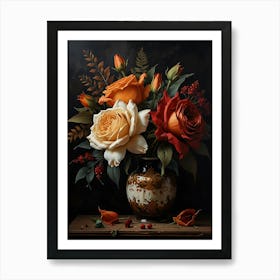 Roses In A Vase 1 Art Print