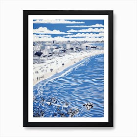 A Screen Print Of Brighton Beach Australia 1 Art Print