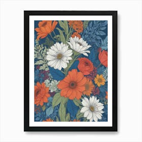 Floral Wallpaper 6 Art Print