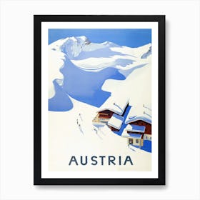 Austria for Skiing and Winter Sports Art Print