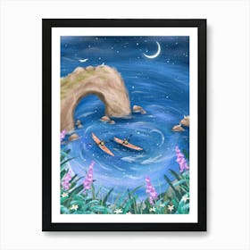 Ocean Kayakers Art Print