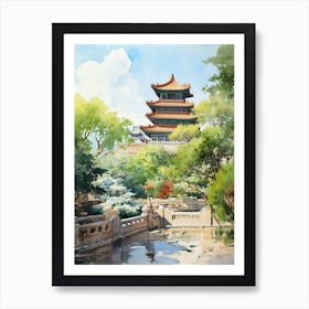 Summer Palace China Watercolour 1 Art Print