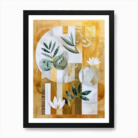 Abstract Gold Leaf 2 Affiche