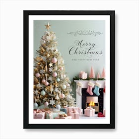 Merry Christmas And Happy New Year 2 Art Print