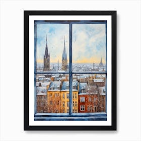 Winter Cityscape Cologne Germany 2 Art Print
