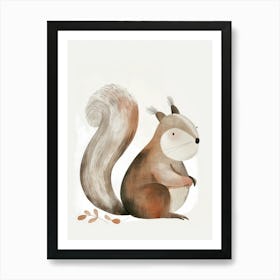Charming Nursery Kids Animals Squirrel 5 Art Print