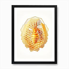 Honey Comb Vintage Art Print