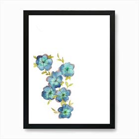 Watercolor Flowers Poster