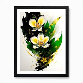 White Orchids 1 Art Print