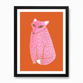 Pink Fox Art Print