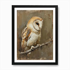 Oriental Bay Owl Painting 3 Art Print