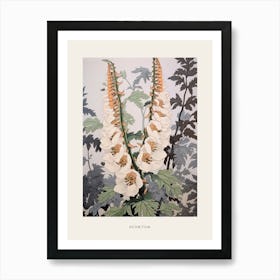 Flower Illustration Aconitum 2 Poster Art Print