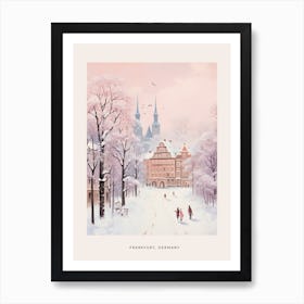 Dreamy Winter Painting Poster Frankfurt Germany 3 Art Print