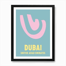 Dubai, United Arab Emirates, Graphic Style Poster 5 Art Print